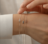 Minimalistic Baguette Birthstone Bracelets