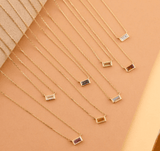 Natural Baguette Gemstone Necklaces for her