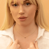 Petite Baguette cut Natural Amethyst stone Necklace