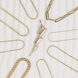 Diamond Lightning Bolt Necklace Charm