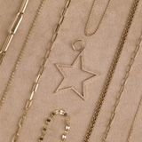 Handmade Diamond Star Outline Charm