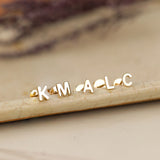 Handmade Gold Initial Earrings in various letters