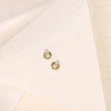 minimalist Baguette stud Earrings with multiple diamonds