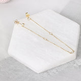 Handmade Solid Gold Diamond Chain Studs for her