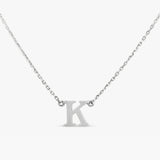 White Gold Initial Necklace