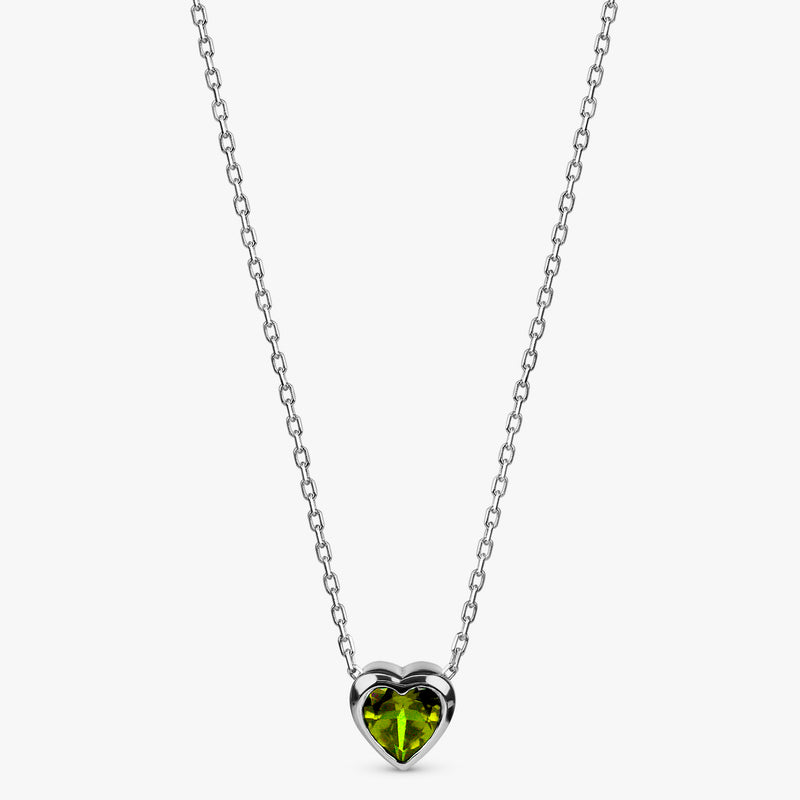 white gold peridot necklace