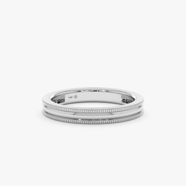 white gold stacking ring