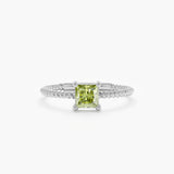 White gold Peridot ring