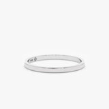 white gold thin edgy wedding band