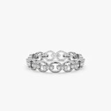 White Gold Linked Diamond Eternity Ring