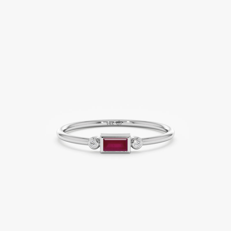 white gold ruby ring