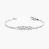 White Gold Mother's Day Gift custom name Bracelet