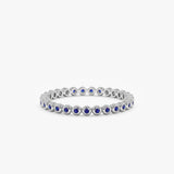 Yellow Gold Bezel Sapphire Eternity Band