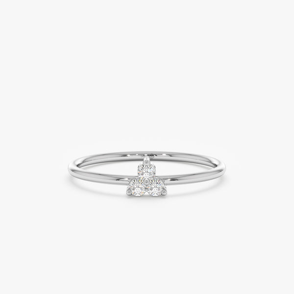 White Gold Diamond Cluster Ring