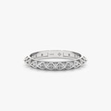 white gold spike ring