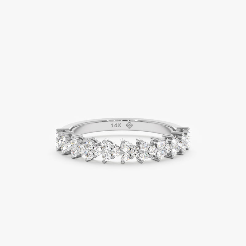 white gold natural diamond band