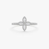 White gold engagement ring