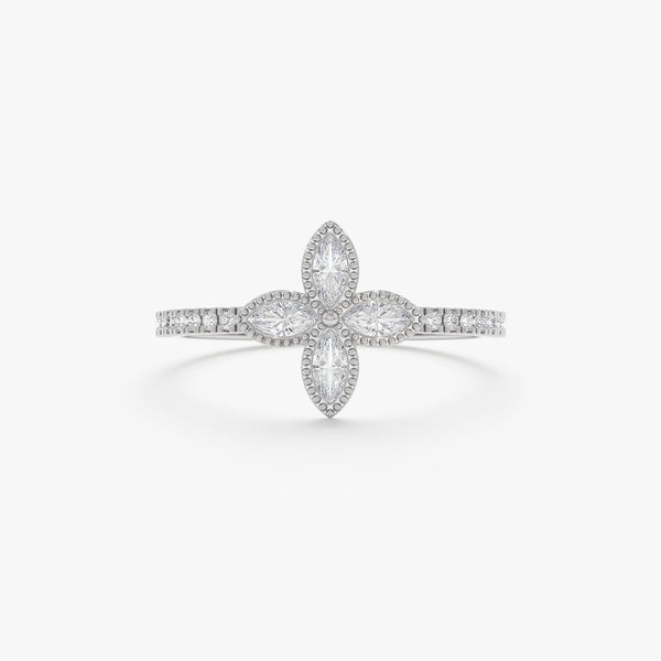 White gold engagement ring