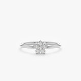 White Gold Diamond Flower Ring