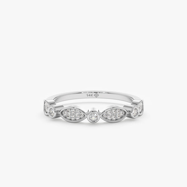 White Gold Diamond Vintage Ring