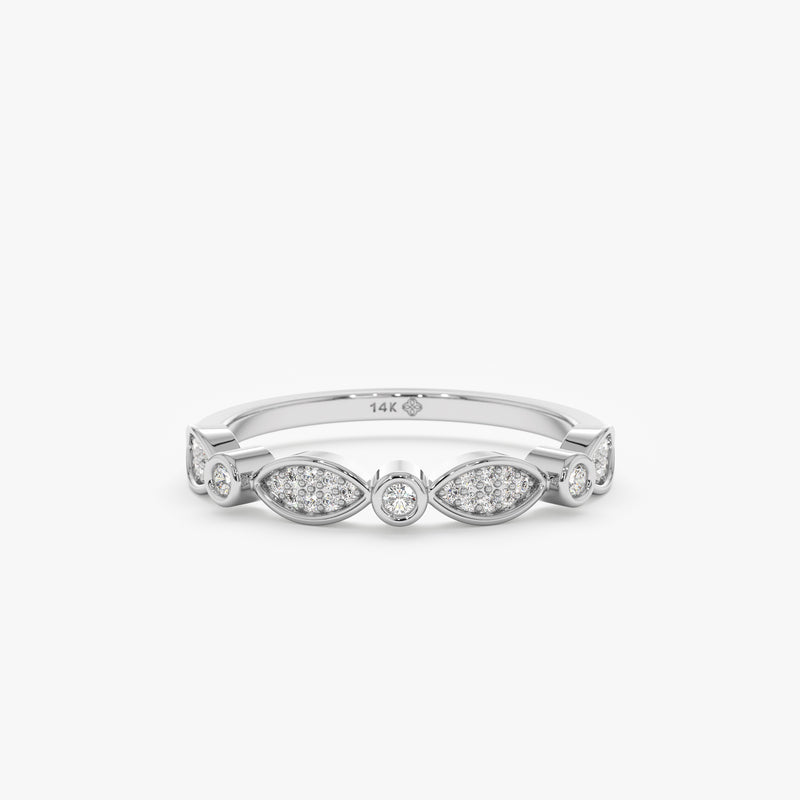 White Gold Diamond Vintage Ring