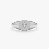 white gold signet ring