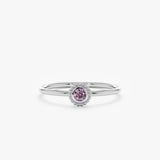 Handmade White Gold Amethyst Ring