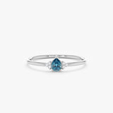 White Gold Handmade Topaz Ring