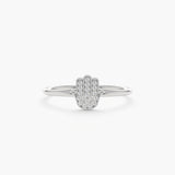 White Gold Diamond Hamsa Ring