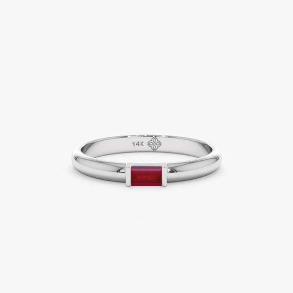 White Gold Ruby Ring