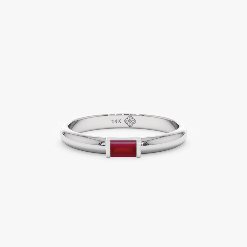 White Gold Ruby Ring