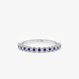 White Gold Sapphire Half Eternity Band