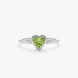 White Gold Peridot Ring