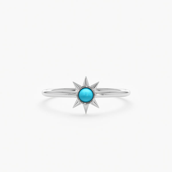 White Gold Turquoise Ring