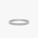 White Gold Salt and Pepper Diamond Eternity Ring