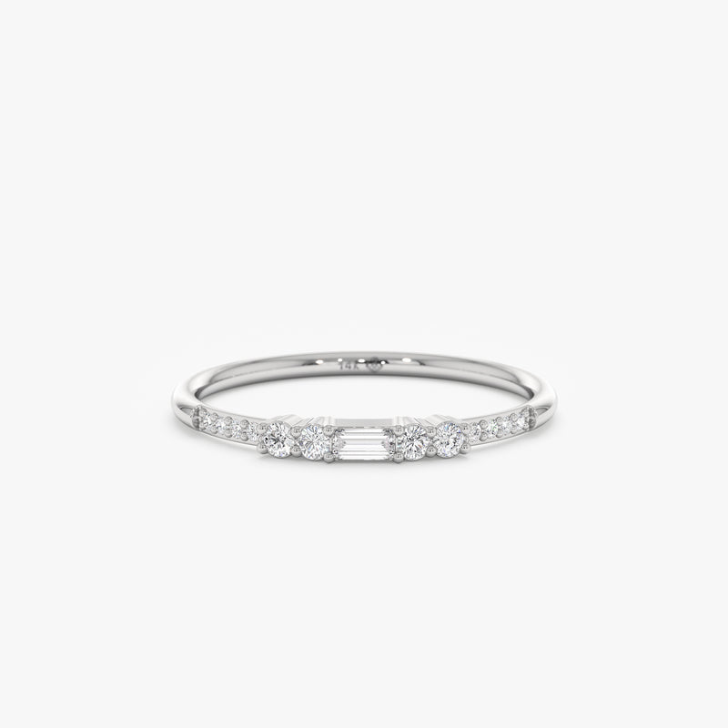 White Gold Baguette Ring