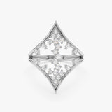 white gold multiple round diamond ring