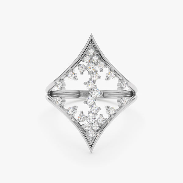 white gold multiple round diamond ring