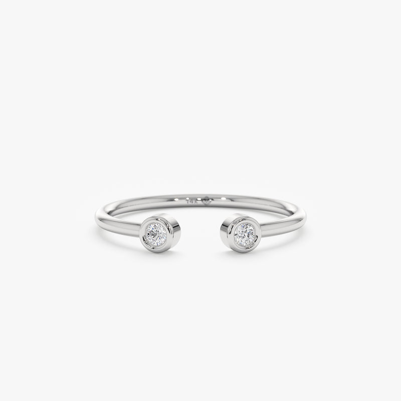 White Gold Engagement Stacking Ring