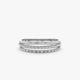 White Gold Textured Ring