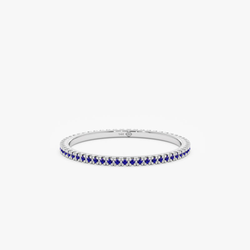 Handmade White Gold Sapphire Ring