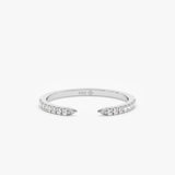 white gold handmade open ring