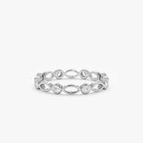 white gold natural diamond ring