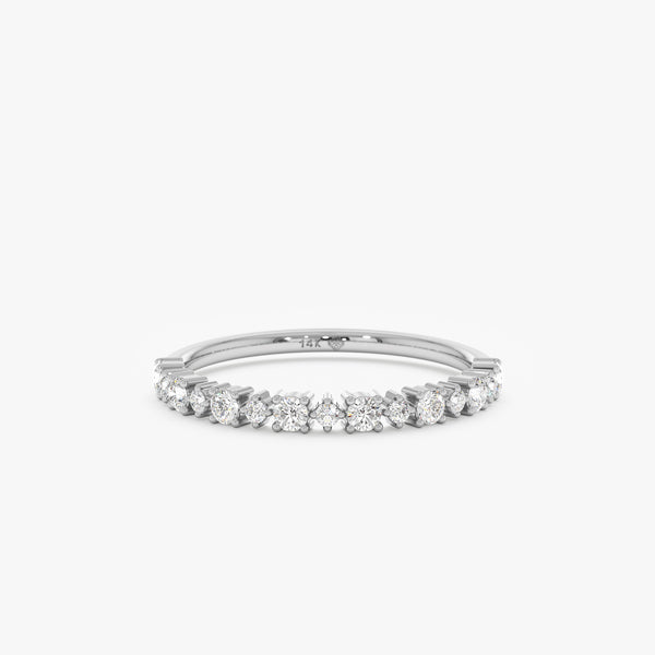 White Gold Natural Diamond Band