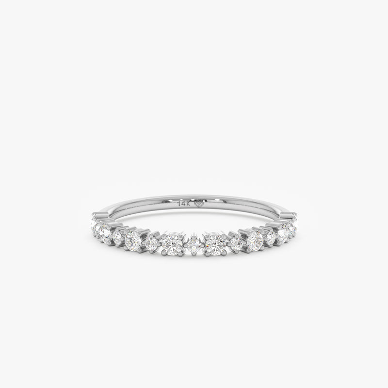 White Gold Natural Diamond Band