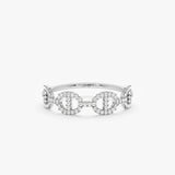 White Gold Linked Diamond Band