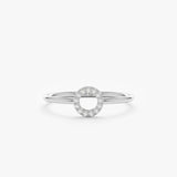 White Gold Diamond Circle Ring