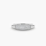 White Gold Diamond Dome Ring