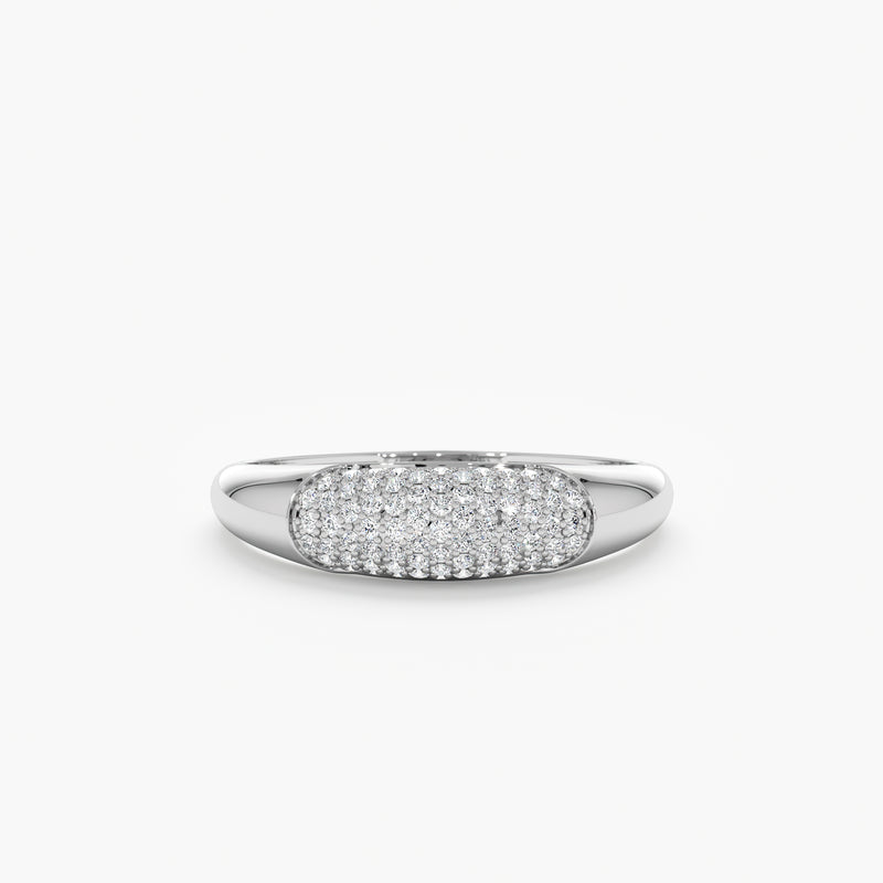 White Gold Diamond Dome Ring