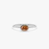 White gold citrine ring